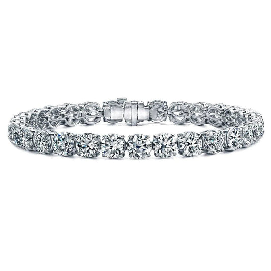 20 Carat Dazzling Round Lab Grown Diamonds Tennis Bracelet