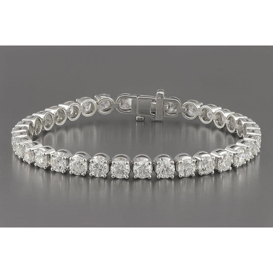Diamond Tennis Bracelet 25.2 Carat Natural GIA Certified