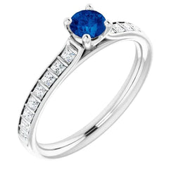 2 Carat Genuine Ceylon Sapphire Womens Ring