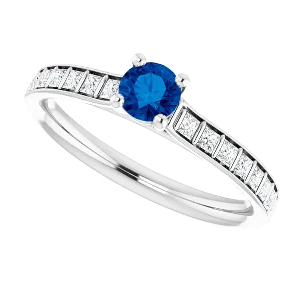 2 Carat Genuine Ceylon Sapphire Womens Ring