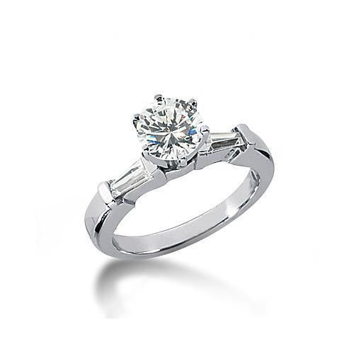 2 Carat Genuine Diamonds 3 Stone Engagement Ring White Gold