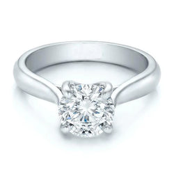 2 Carat Gorgeous Round Cut Genuine Natural Earth Mined Diamond Engagement Ring