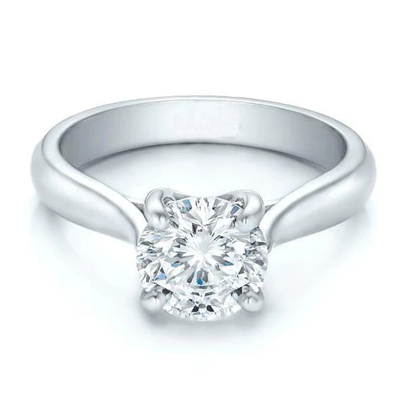 2 Carat Gorgeous Round Cut Genuine Diamond Engagement Ring