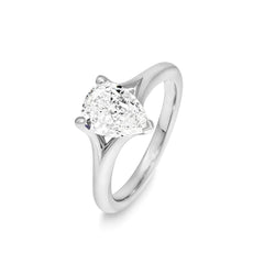 2 Carat Pear Real Diamond Ring For Women