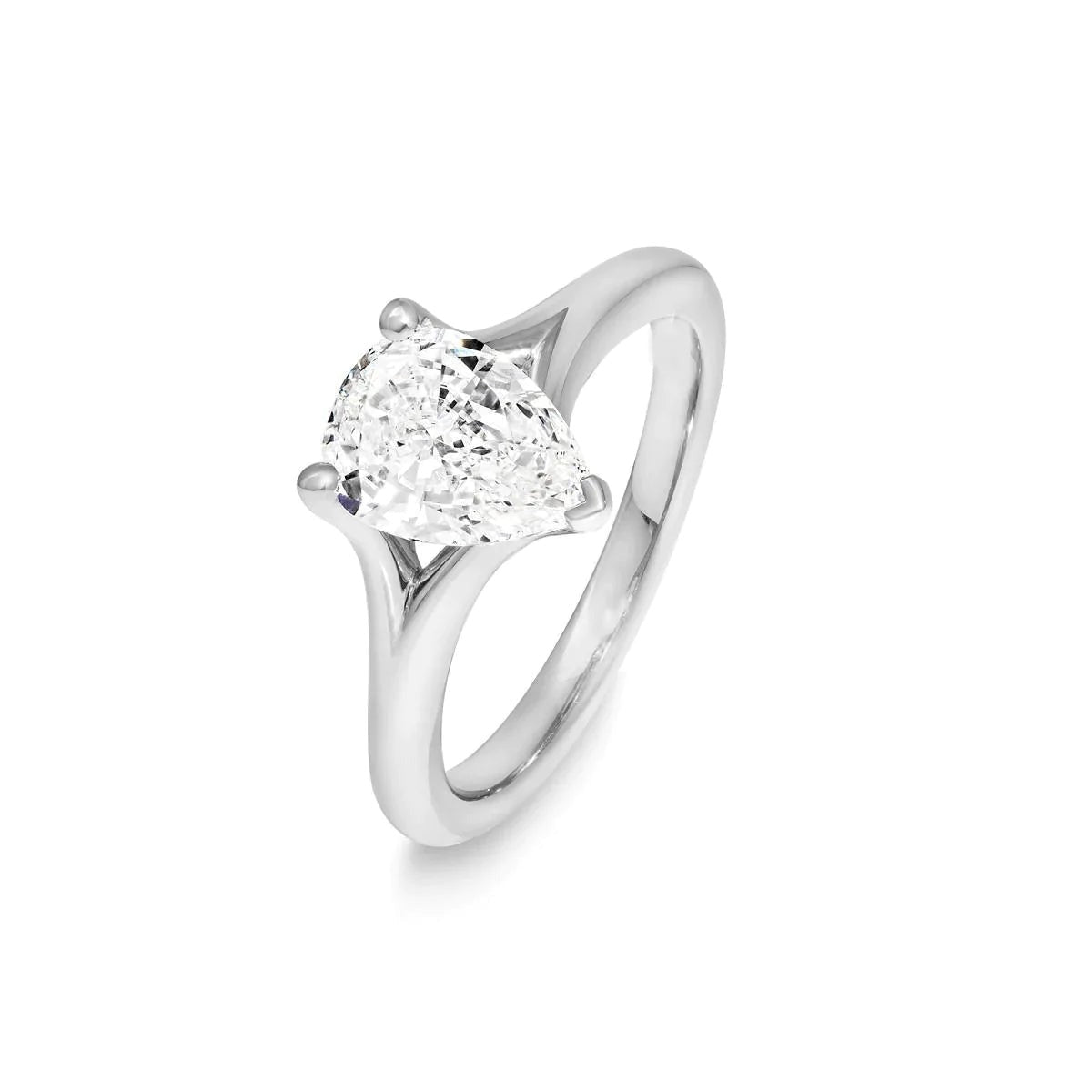 2 Carat Pear Real Diamond Ring For Women - Solitaire Ring-harrychadent.ca