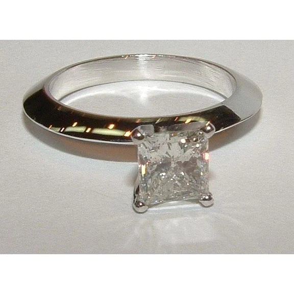 2 Carat Princess Genuine Diamond Solitaire Wedding Ring