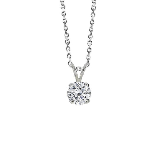 2 Carat Round Solitaire Real Diamond Pendant White Gold Jeweley New - Pendant-harrychadent.ca