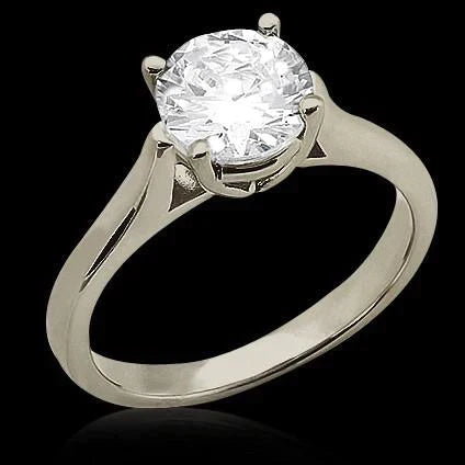 2 Carat Single Real Diamond Wedding Ring
