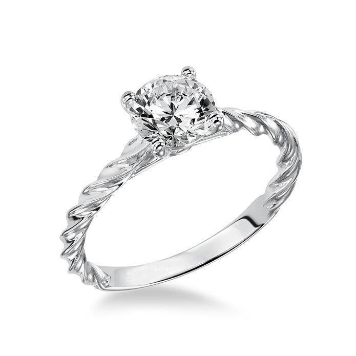 2 Carat Sparkling Round Cut Genuine Diamond Engagement Ring