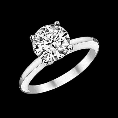 2 Carat Sparkling Round Real Diamond Ring