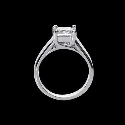 2 Carat Trellis Setting Princess Genuine Diamond 