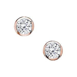 2 Carat Yard Diamonds Earrings Rose Gold Real Diamond By Yards Stud Earring