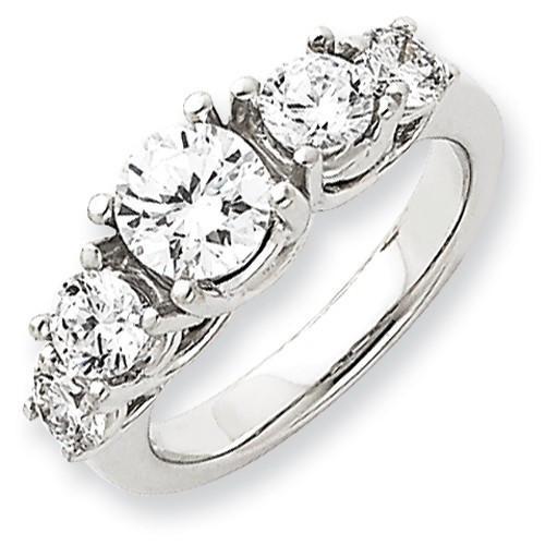 2 Carats Genuine Diamond Anniversary Ring Women White Gold 14K Jewelry