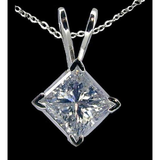 2 Carats Real Diamond Solitaire Pendant Locket With Chain