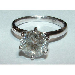 2 Carats Round Natural Diamond Solitaire Fancy Engagement Ring