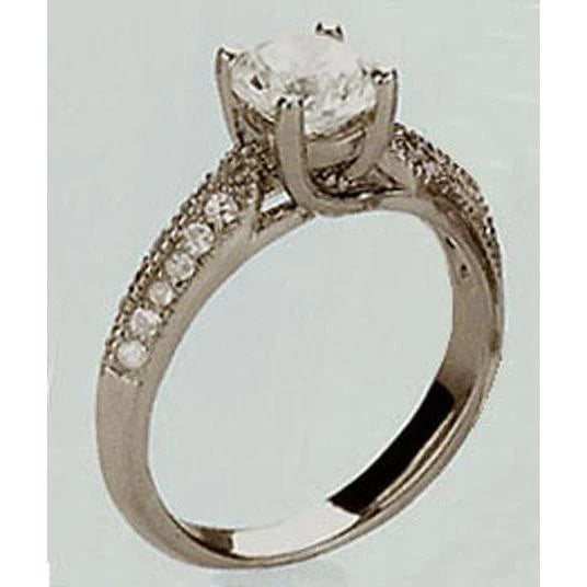 2 Carats Vintage Style Genuine Diamond Engagement Ring White Gold 