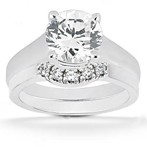 2 Ct. Genuine Diamonds Engagement Ring Set Ring White Gold 14K