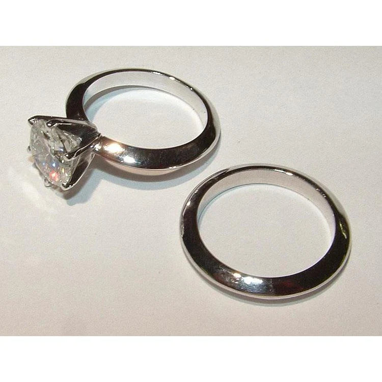 2 Ct. Round Genuine Diamond Solitaire Engagement Ring White Gold 