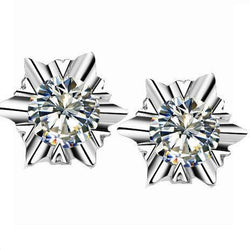2 Ct. Round Solitaire Real Diamond Stud Earring Jewelry