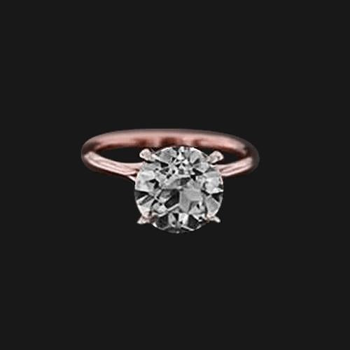 2 Ct Genuine Diamond Interlocking Solitaire Ring Old Miner