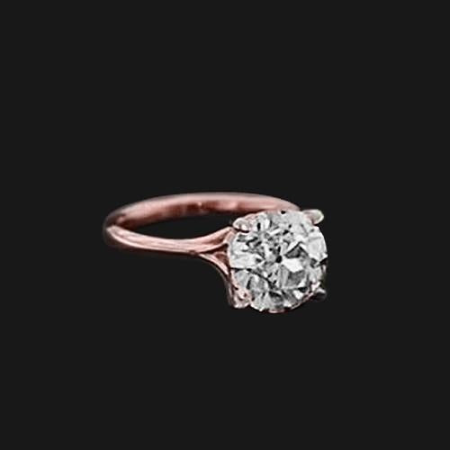 2 Ct Genuine Diamond Interlocking Solitaire Ring Old Miner