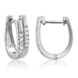 2 Ct Prong Set Genuine Round Cut Natural Earth Mined Diamond Hoop Earring