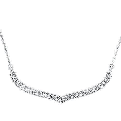 2 Ct Real Diamond Women Necklace 14K White Gold