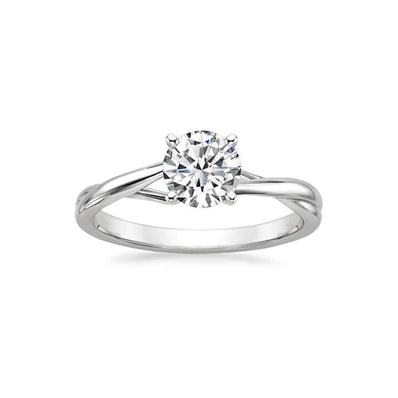 2 Ct Sparkling Round Cut Genuine Diamond Solitaire Anniversary Ring