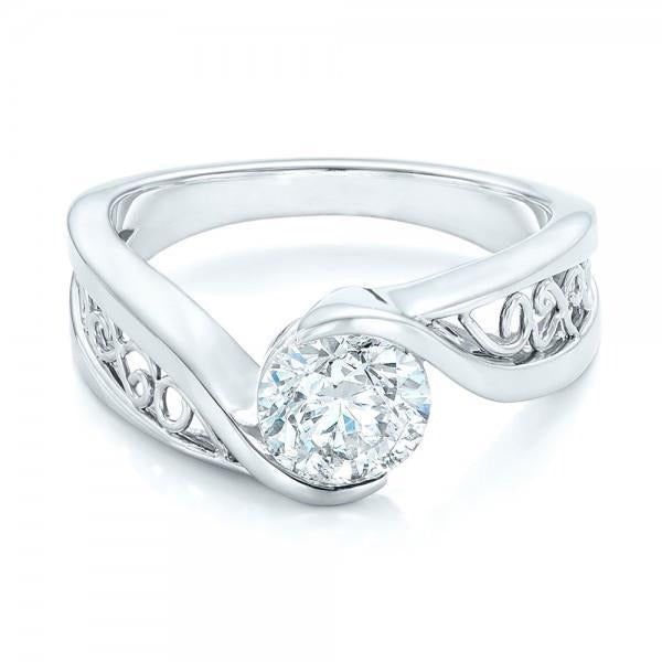 2 Ct Sparkling Round Real Diamond Solitaire Engagement Ring White Gold - Solitaire Ring-harrychadent.ca