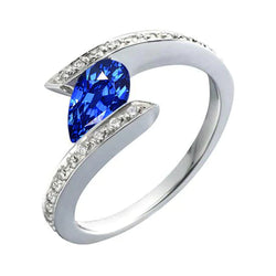 2 Ct Tension Like Sapphire Ring