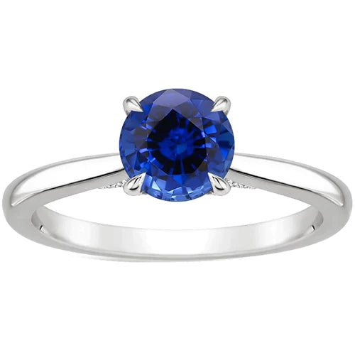 2ct Genuine Solitaire Sapphire Ring For Sale