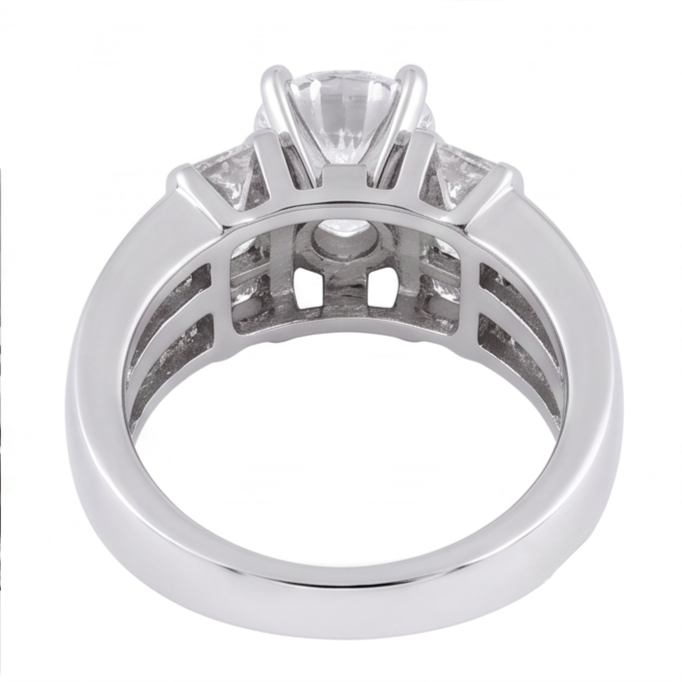 3.01 Carat Natural Earth Mined Diamond ( Not Lab Grown )  Anniversary Ring White Gold 14K