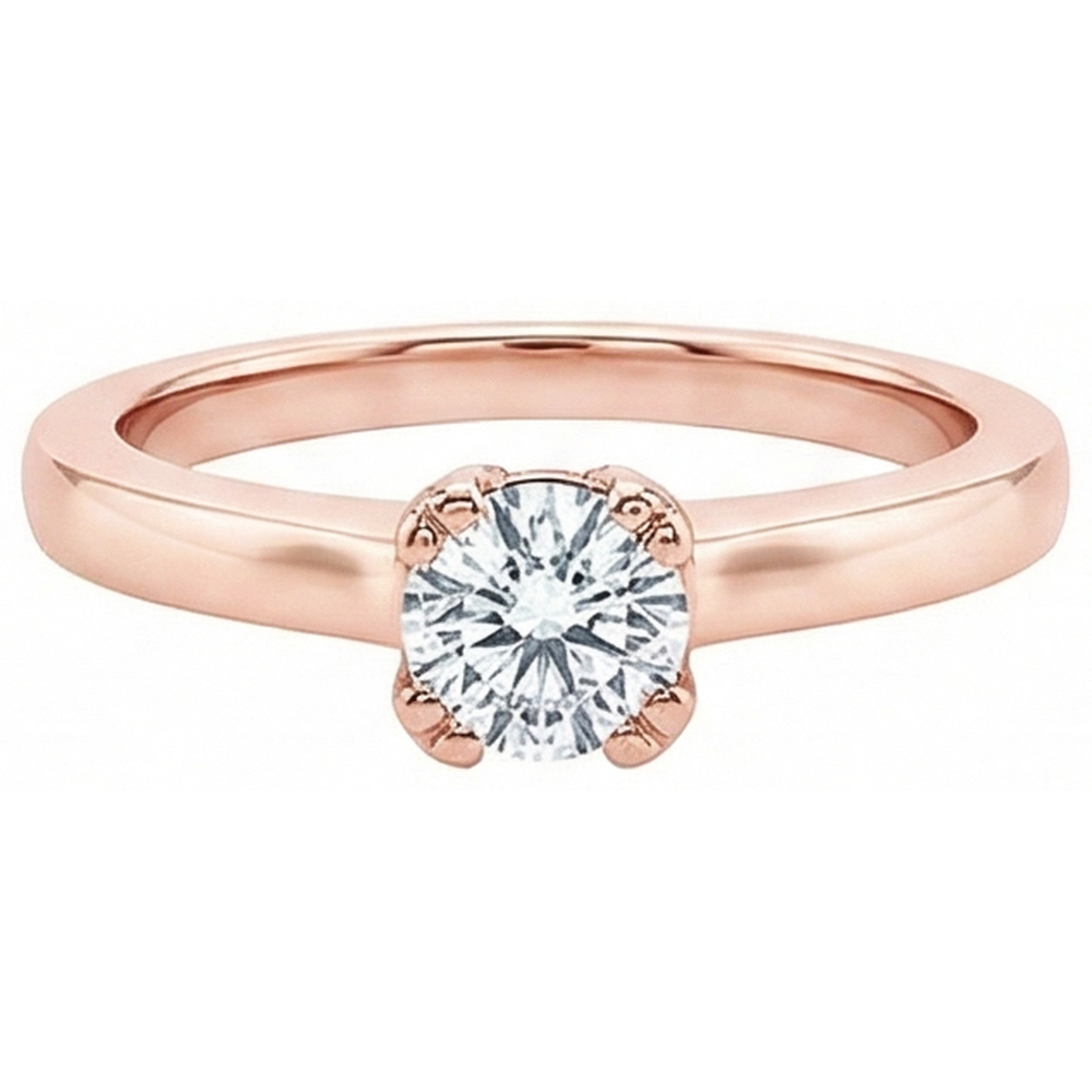 3.01 Ct. Round Real Natural Earth Mined Diamond ( Not Lab Grown ) Solitaire Engagement Ring
