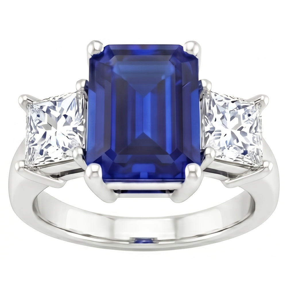natural princess sapphire 3.05ct ring side angle