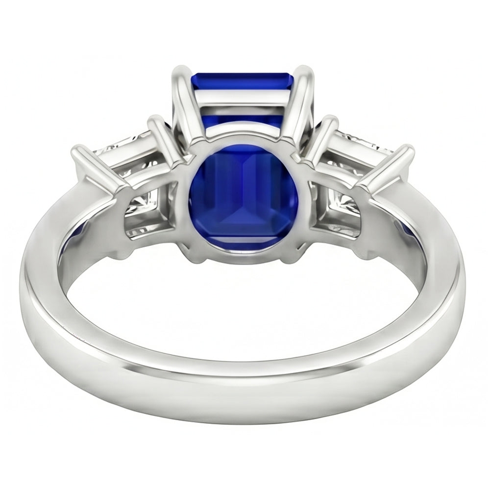 natural princess sapphire 3.05ct ring profile view