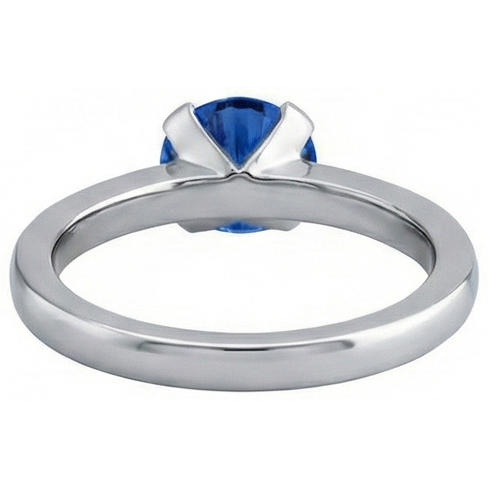 3.25 Ct Round Sri Lanka Sapphire Natural Earth Mined Diamond ( Not Lab Grown ) s Ring Gold 14K