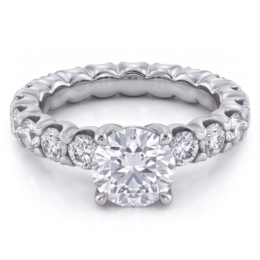 3.30 Carats Sparkling Round Cut Natural Earth Mined Diamond ( Not Lab Grown )s Wedding Ring
