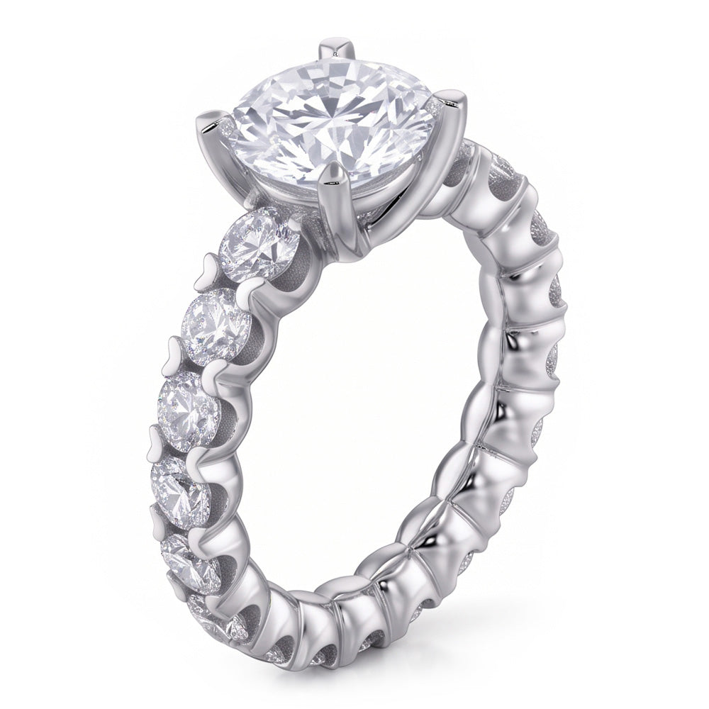 3.30 Carats Sparkling Round Cut Natural Earth Mined Diamond ( Not Lab Grown )s Wedding Ring