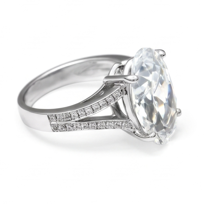 3.40 Carats Sparkling Real Natural Earth Mined Diamond ( Not Lab Grown ) s Anniversary Ring 14K White Gold