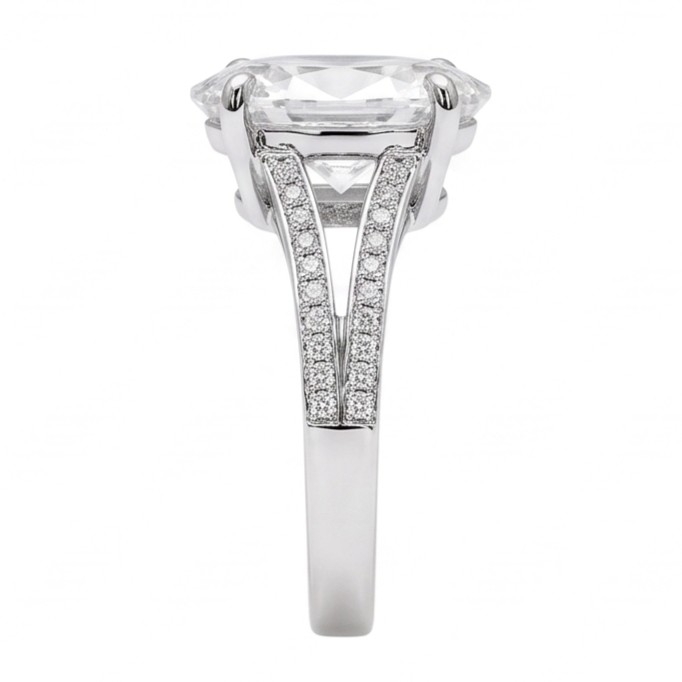 3.40 Carats Sparkling Real Natural Earth Mined Diamond ( Not Lab Grown ) s Anniversary Ring 14K White Gold