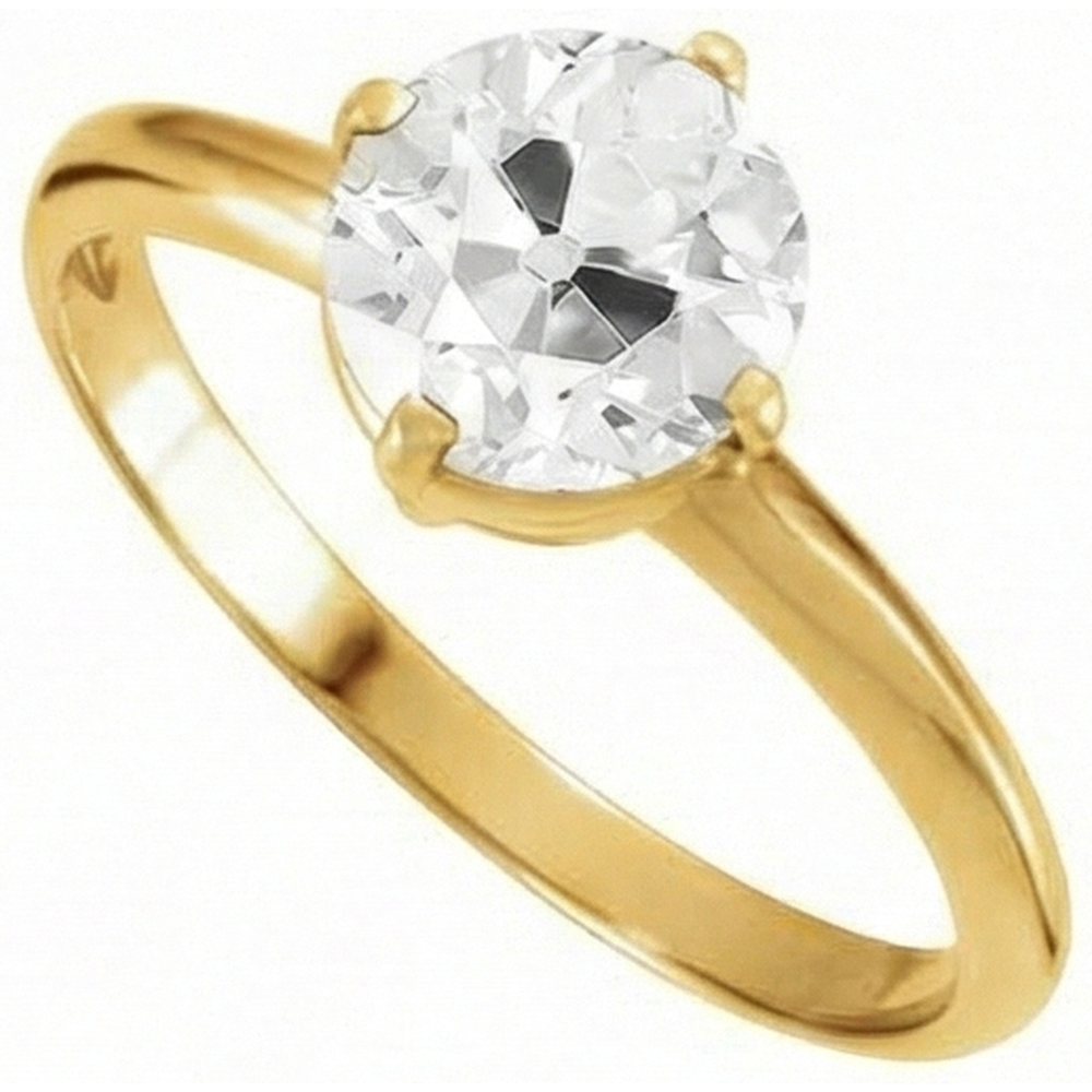 Fine Solitaire Engagement Ring 3.50 ct – front view