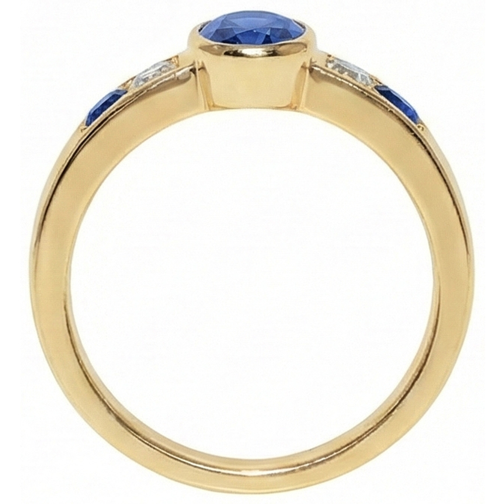 3.60 Ct. Ring Yellow Gold Big Oval Center Gemstone Ring