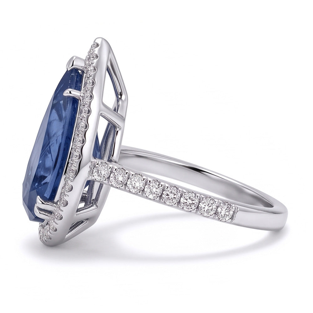 3.75 Ct. Pear Round Natural Earth Mined Diamond ( Not Lab Grown )s Ring Gemstone White Gold