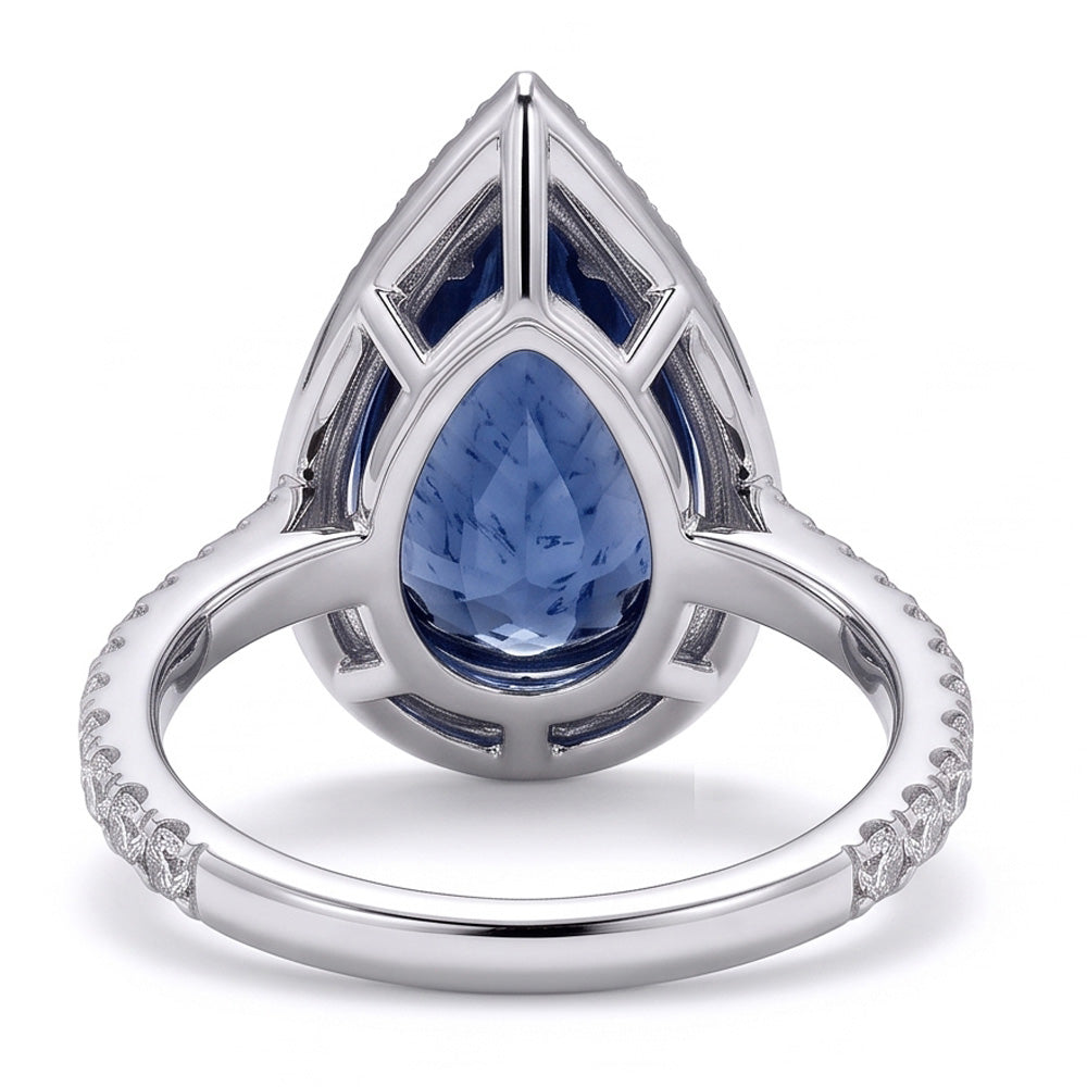 3.75 Ct. Pear Round Natural Earth Mined Diamond ( Not Lab Grown )s Ring Gemstone White Gold