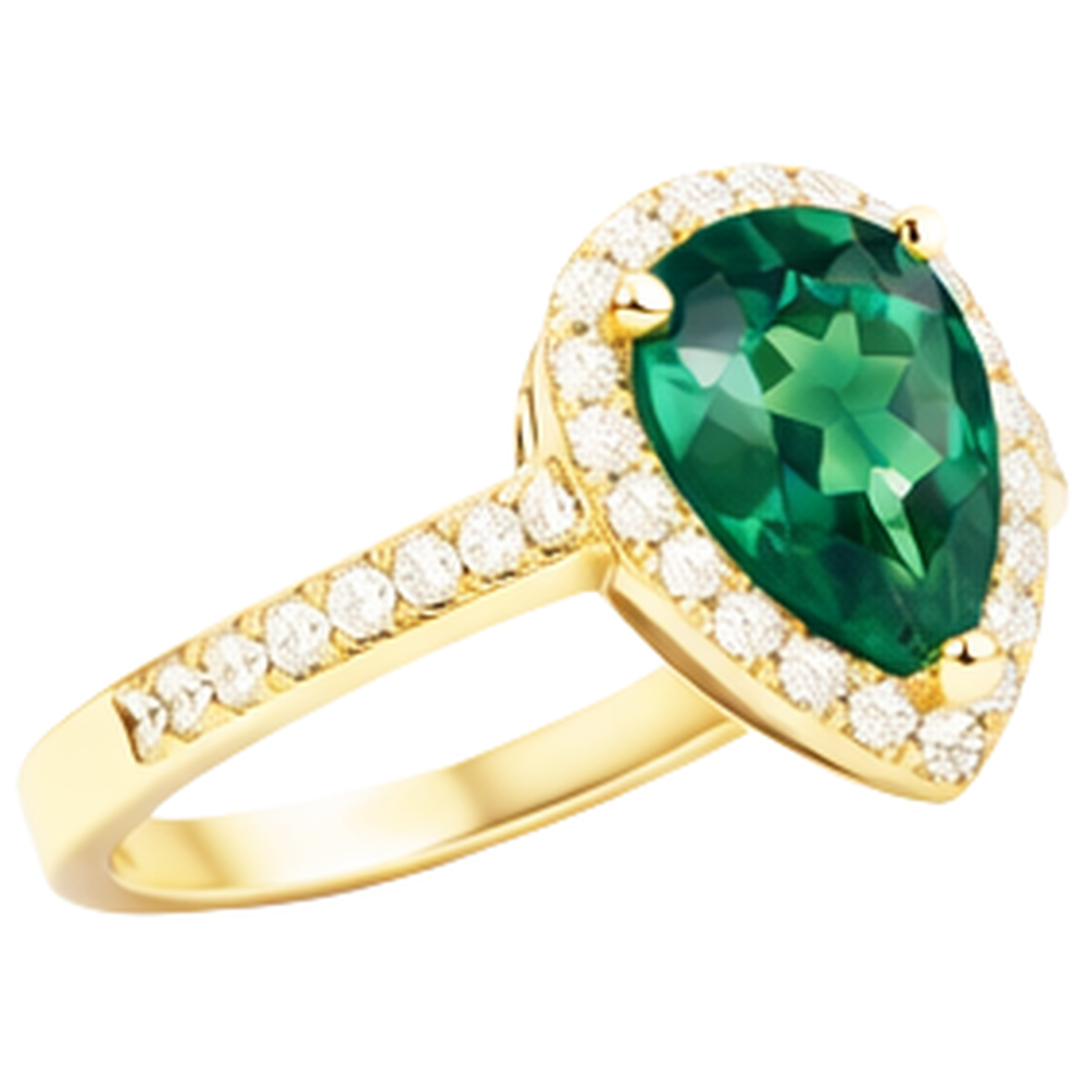 natural round emerald 3.95ct ring close up detail
