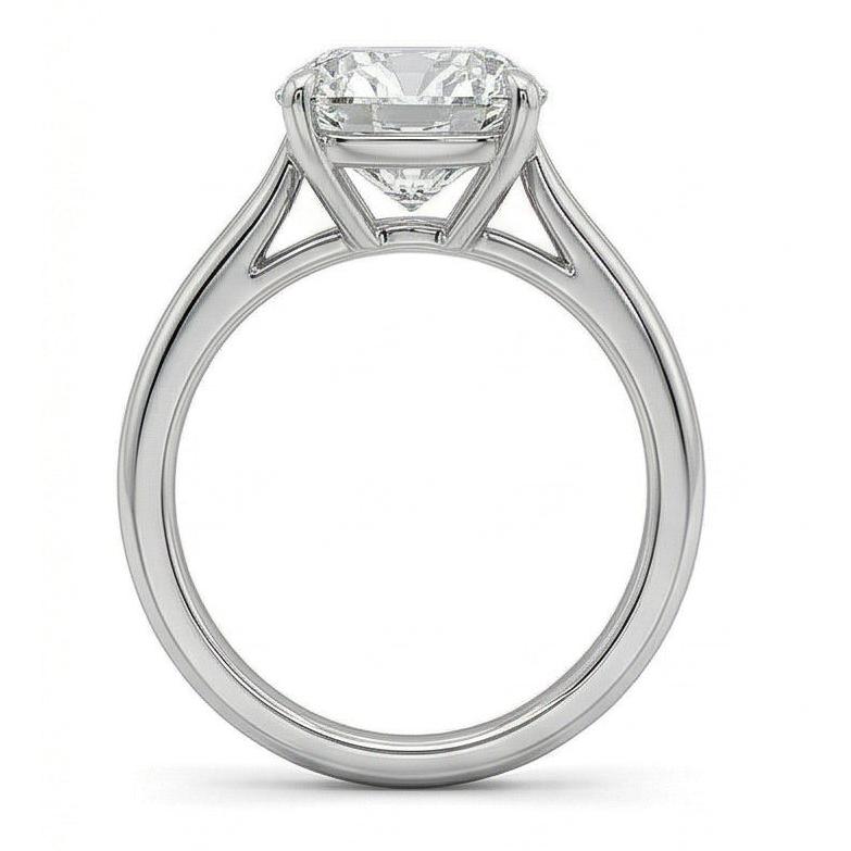 3 Carat Modern Cushion Natural Earth Mined Diamond Ring