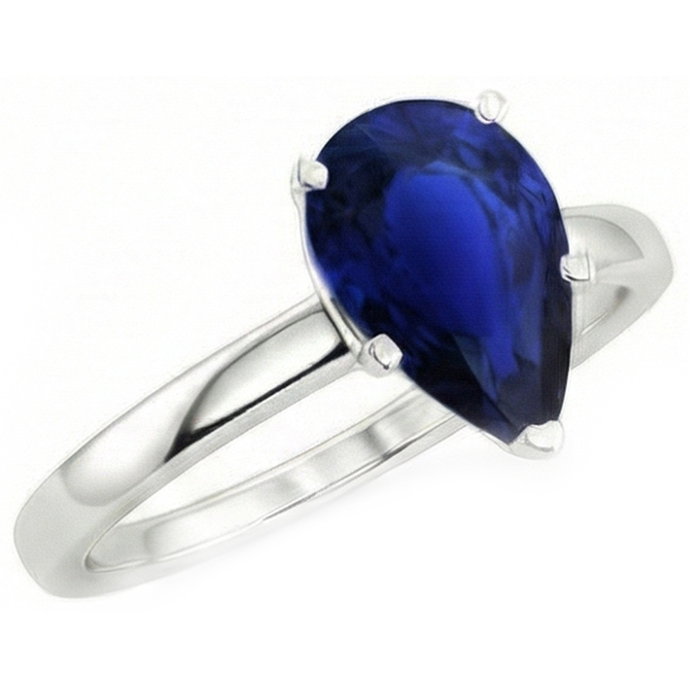 3 Carat Pear Cut Sapphire Engagement Ring
