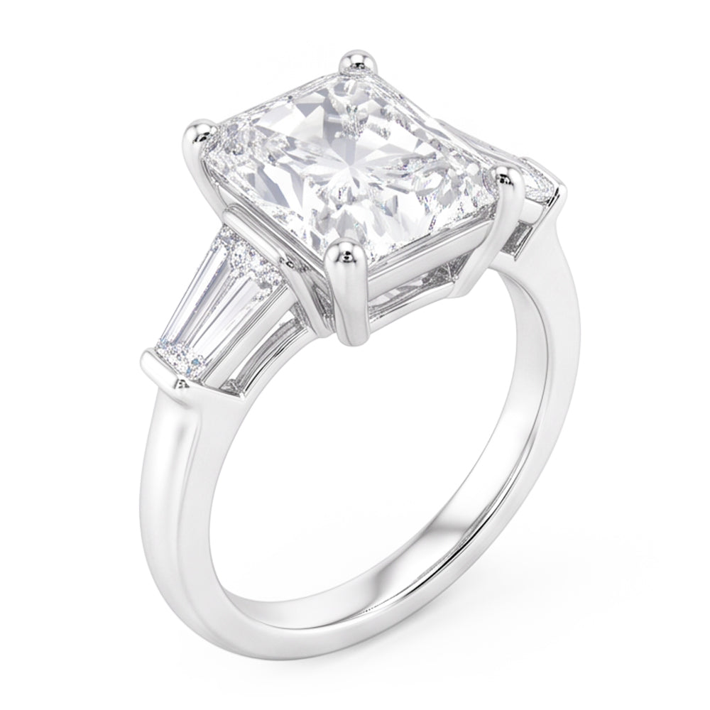 3 Carat Radiant Real Natural Earth Mined Diamond ( Not Lab Grown ) Wedding Ring