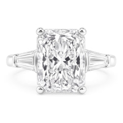 3 Carat Radiant Real Natural Earth Mined Diamond ( Not Lab Grown ) Wedding Ring
