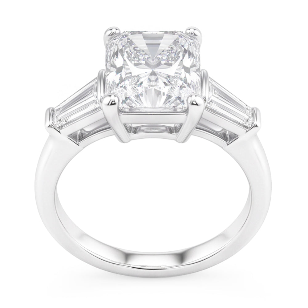 3 Carat Radiant Real Natural Earth Mined Diamond ( Not Lab Grown ) Wedding Ring